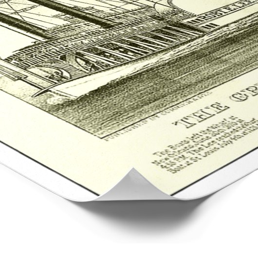 ミシシ素晴らしッピー蒸気船レース – プリント (角)