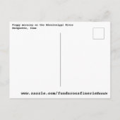 ミシッピ川霧の濃い朝のはがき、カボチャ ポストカード (裏面)