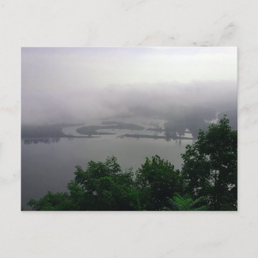 ミシッピ川霧の濃い朝のはがき、カボチャ ポストカード (正面)