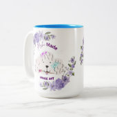 ミシマグ作 ツートーンマグカップ (正面左)