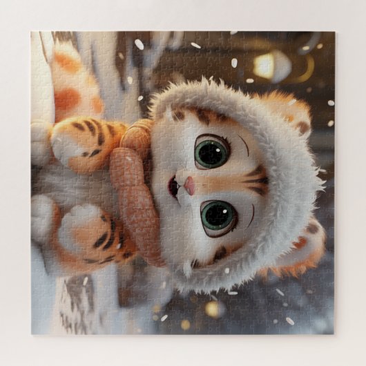 ミシャ – ふわふわユキヒョウ ジグソーパズル (横)