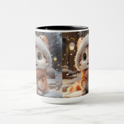 ミシャ – ふわふわユキヒョウ マグカップ (中央)