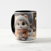 ミシャ – ふわふわユキヒョウ マグカップ (正面左)