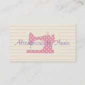 ミシンのテーラー裁縫婦の名刺 名刺 (裏面)