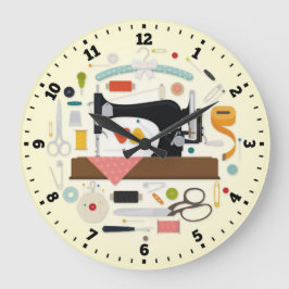 ミシンの柱時計 ラージ壁時計