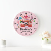 ミシンのPersonalizableの柱時計 ラージ壁時計 (ホーム)