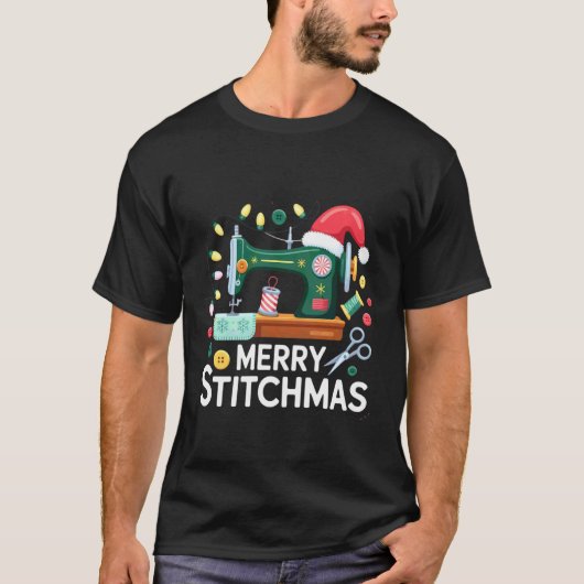 ミシンキルトのクリスマス Tシャツ (正面)