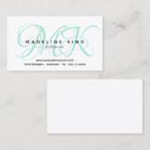 ミシンプルントホワイト片面モノグラム 名刺 (正面/裏面)