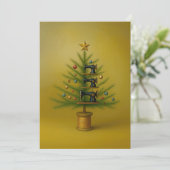 ミシン クリスマスツリー Happy Crafty Xmas シーズンカード (スタンド正面)