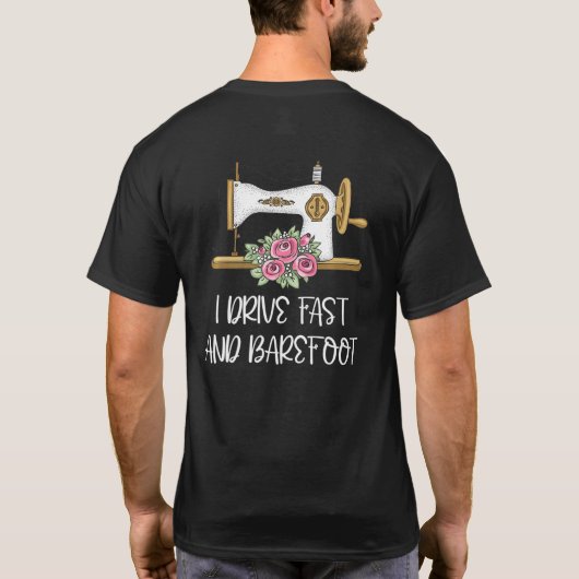 ミシン ステッチ 縫製 裁縫 ドレスメーカー Tシャツ (裏面)