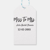 ミスからミセスの ブライダルシャワー おしゃれ シンプル 名前追加 ギフトタグ (裏面)