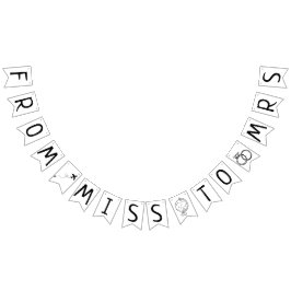 ミスからミセスへのトラベルテーマのブライズシャワー バンティングフラッグ