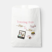 ミスからミセスへのブライダルシャワーの旅 ピンク フェイバーバッグ (正面)