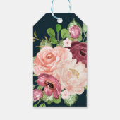 ミスからミセスへのブライダルシャワーの花のカリグラフィー ギフトタグ (裏面)