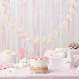 ミスからミセスへのレトロなアイスクリーム ブライダルシャワー バンティングフラッグ