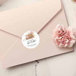 ミスからミセスへのヴィンテージ ブライダルシャワー ラウンドシール