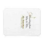 ミスからミセスへの名前を追加した結婚前のお祝い マグネット (横)