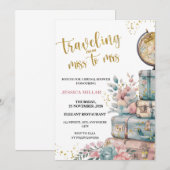 ミスからミセスへの旅立ちを祝う ブライダルシャワーの招待状 招待状 (正面/裏面)