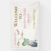 ミスからミセスへの旅立ち ブライダルシャワーの歓迎 横断幕 (縦)