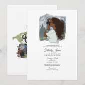 ミスからミセスへの旅行 ブライダルシャワー招待状 招待状 (正面/裏面)