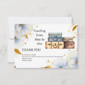 ミスからミセスへの旅 テーマ ブライダルシャワー サンキューカード (正面)