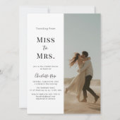ミスからミセスへの旅 ブライダルシャワーの写真 招待状 (正面)