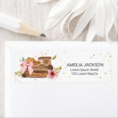 ミスからミセスへの旅 ヴィンテージ ブライダルシャワーのお知らせ ラベル (インサイチュ)