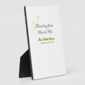 ミスからミセスへの旅　結婚前のお祝いの名前に追加 フォトプラーク (側面)