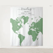 ミスからミセスへの素敵なウェディングバックドロップ タペストリー (正面)