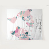 ミスからミセスへの素敵な背景 タペストリー (正面(横))