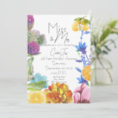 ミスからミセスへの結婚前お茶会招待状 招待状 (スタンド正面)