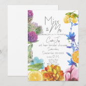 ミスからミセスへの結婚前お茶会招待状 招待状 (正面/裏面)