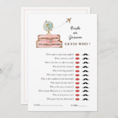 ミスからミセスへの「ゲス・フー」シャワーゲーム 招待状 (正面/裏面)