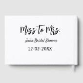 ミスからミセスへの ブライダルシャワー おしゃれ シンプル 名前を追加 ゲストブック (裏面)