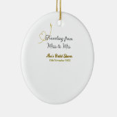 ミスからミセスへの ブライダルシャワー にお名前を追加 セラミックオーナメント (右)