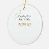 ミスからミセスへの ブライダルシャワー にお名前を追加 セラミックオーナメント (左)