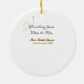 ミスからミセスへの ブライダルシャワー にお名前を追加 セラミックオーナメント (裏面)