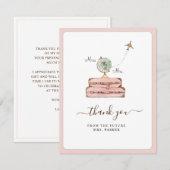 ミスからミセスへ ブライダルシャワーのフラットカード サンキューカード (正面/裏面)
