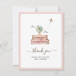 ミスからミセスへ ブライダルシャワーのフラットカード サンキューカード