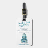 ミスからミセスへ ブルー ラゲッジ ブライダルへの旅 ラゲッジタグ (正面縦)