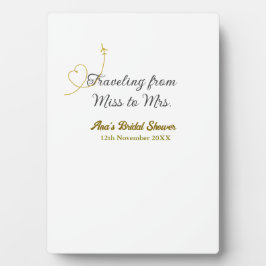 ミスからミセスへ　結婚前のお祝い会　＋　名前 フォトプラーク