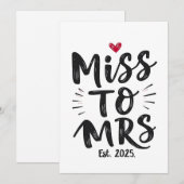 ミスからミセスへ 2025年予定 結婚 夫婦 カップル シーズンカード (正面/裏面)
