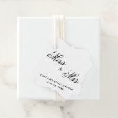 ミスからミセス エレガント ブラック＆ホワイト ブライダルシャワー フェイバータグ (インサイチュ)