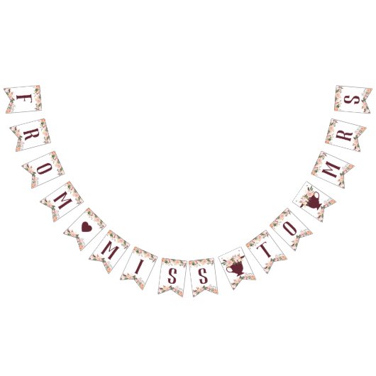 ミスからミセス バナー、ボーホー バンティングフラッグ (全)