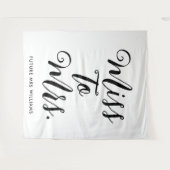 ミスからミセス バナー モダン ブライダル シャワー プロップ タペストリー (正面(横))