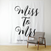 ミスからミセス バナー モダン ブライダル シャワー プロップ タペストリー (インサイチュ)
