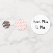 ミスからミセス ブラック&ホワイト ブライダルシャワー コンフェッティ (正面)