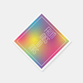 ミスからミセス モダン ホログラフィック ブライズシャワー スタンダードカクテルナプキン (角)