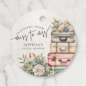 ミスからミセス ヴィンテージ フラワー ブライダルシャワー フェイバータグ (正面)