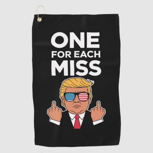 ミスったら1つトランプ ゴルフタオル (正面)